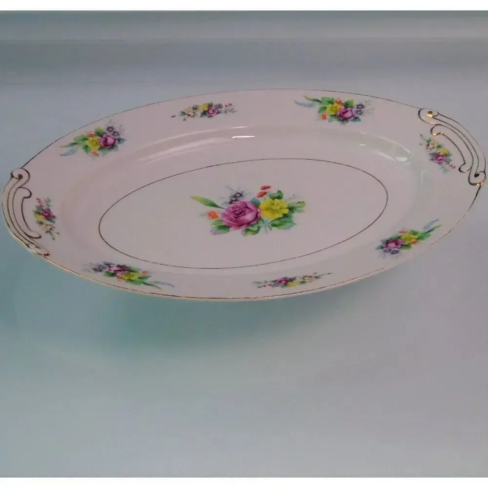 Occupied Japan Serving Platter Vintage Sone China WWII Japan Serving